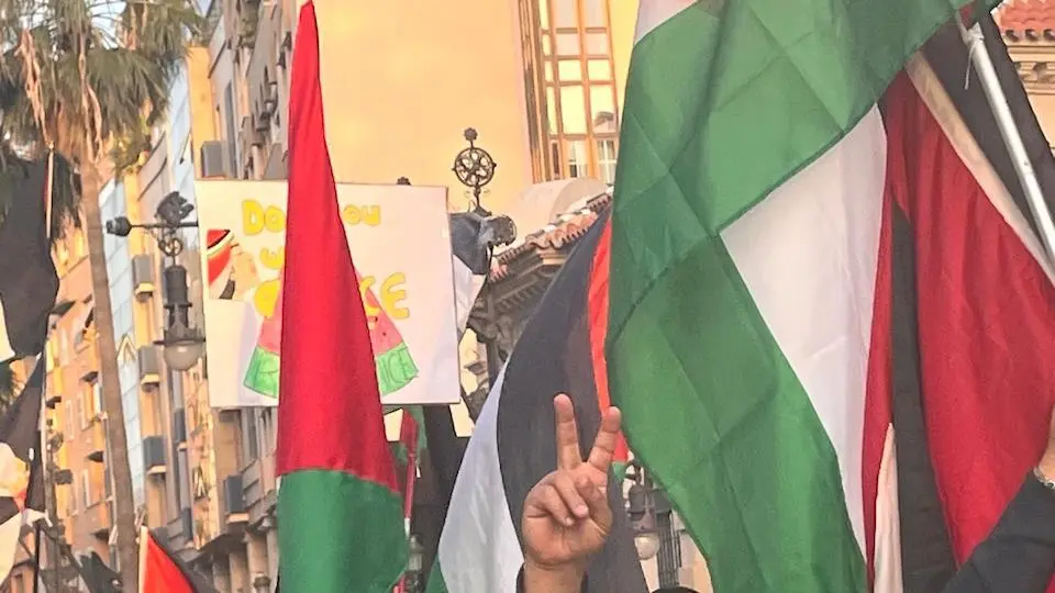  Manifestación por Palestina desde el Príncipe Alfonso el pasado abril./archivo 