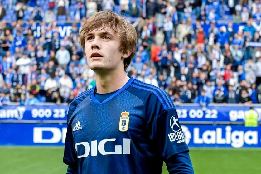 Yayo Gonz&aacute;lez, jugador del Real Oviedo 
