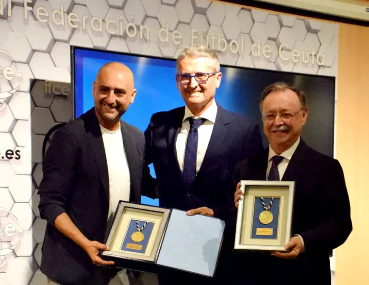 Lugay Hamido, Garc&iacute;a Gaona y Vivas en la sede de la RFFCE