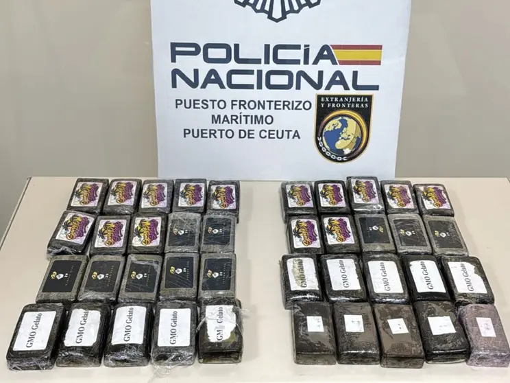 Droga intervenida por la Polic&iacute;a nacional