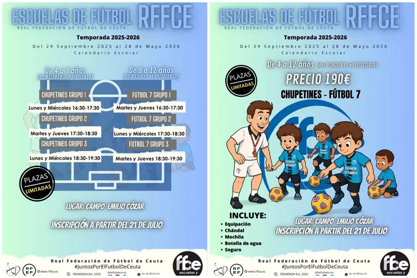 Escuelas de F&uacute;tbol de la RFFCE