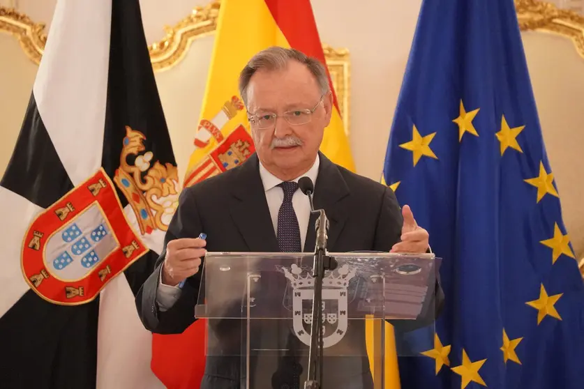 El presidente de la Ciudad durante su comparecencia de este viernes / Ciudad Aut&oacute;noma - E. Z&aacute;rate