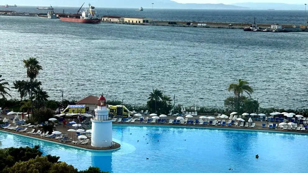 Los servicios de emergencia en las instalaciones del Parque Mar&iacute;timo este domingo
