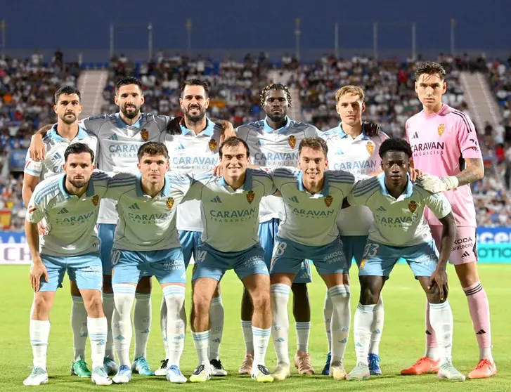 Once inicial del Real Zaragoza en el encuentro ante el Albacete Balompi&eacute;