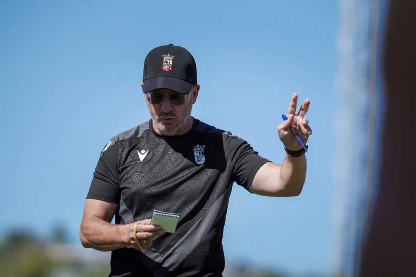 Jos&eacute; Juan Romero en un entrenamiento durante la semana. Foto: AD Ceuta FC / Zaki
