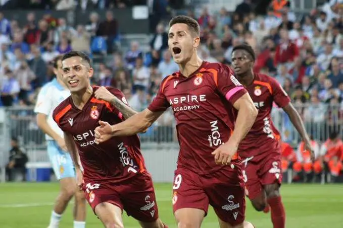 Jugadores de la Cultural en el partido frente al Zaragoza. Foto: Cultural y Deportiva Leonesa