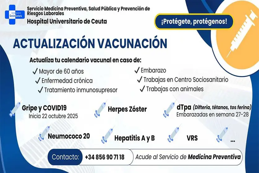 Actualizaci&oacute;n de vacunaci&oacute;n INGESA
