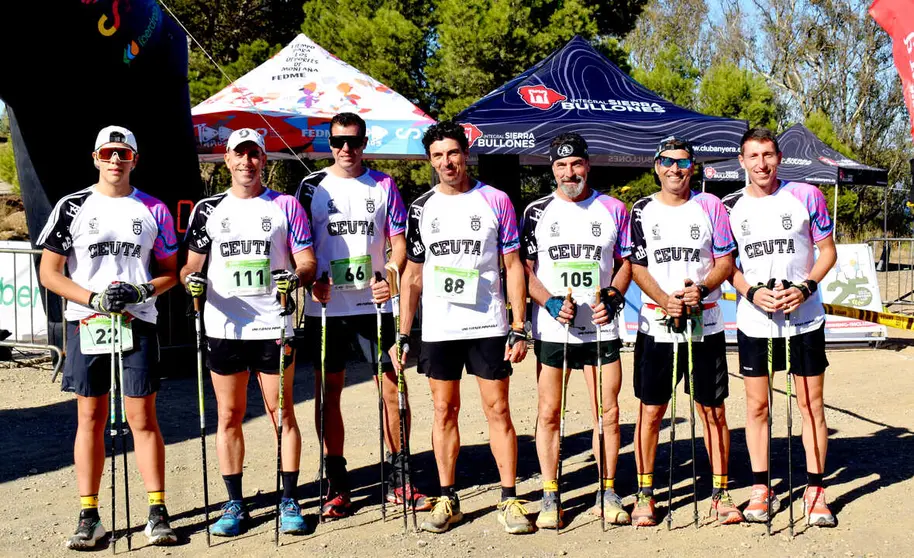 Equipo de Ceuta en el Campeonato de Espa&ntilde;a de Marcha N&oacute;rdica. Foto: Rafa B&aacute;ez