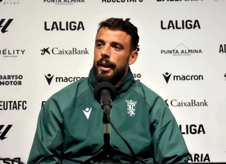 Cristian Rodr&iacute;guez en la sala de prensa del Murube tras el encuentro ante el Legan&eacute;s 