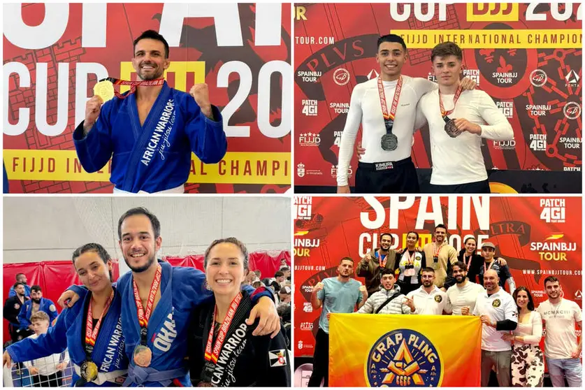 Lluvia de medallas para el 'African Warriors' de Jiu Jitsu en Sevilla