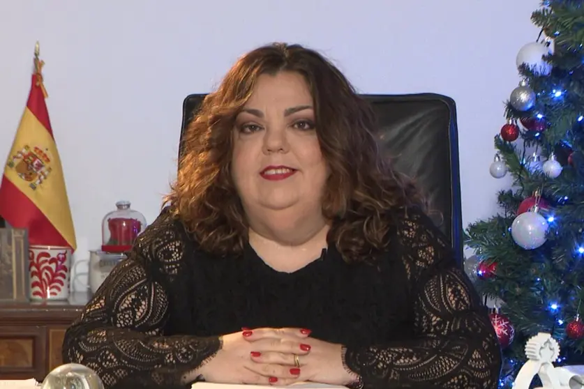 La delegada del Gobierno, Cristina P&eacute;rez, durante el mensaje de Navidad de este 2025