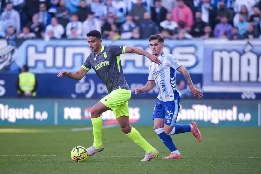 Encuentro entre el M&aacute;laga CF y la AD Ceuta FC en La Rosaleda. Foto: AD Ceuta FC / Zaki