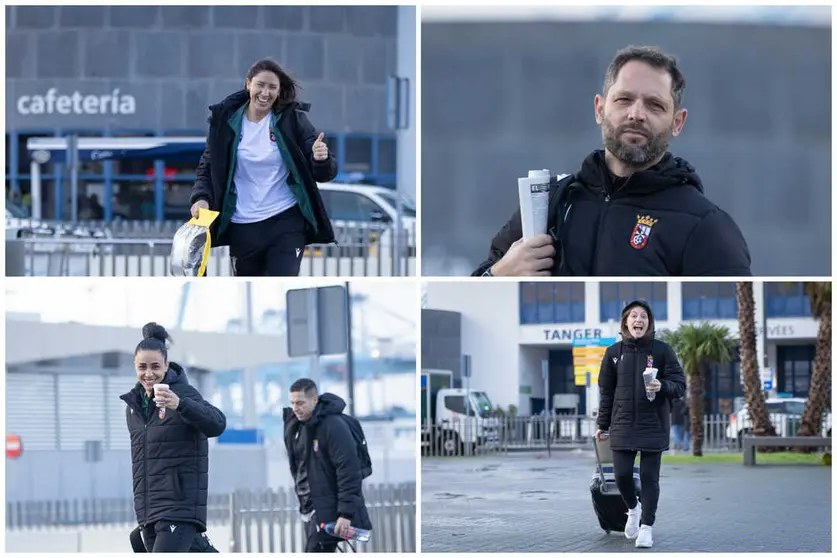 Viaje del Ceuta femenino rumbo a Murcia 