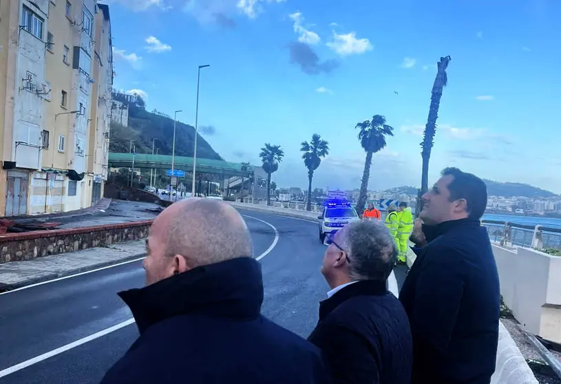 Visita a la barriada de Juan XXIII durante la borrasca Leonardo