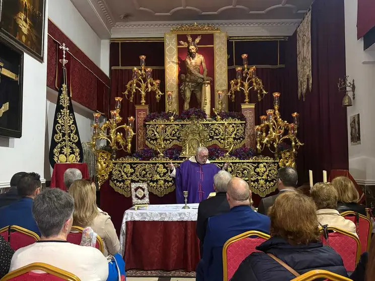 La Flagelaci&oacute;n descubre el rostro de su Mi&eacute;rcoles Santo: fe y Caridad en un solo cartel / Alma Palomino