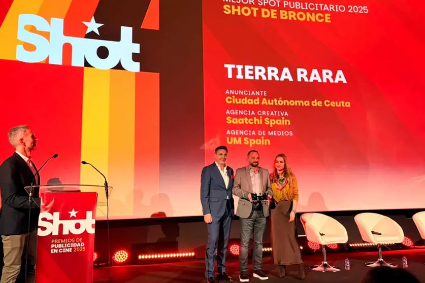 Ceuta recoge el premio bronde en los Shot de publicidad en el cine