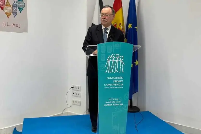 Juan Vivas durante su comparecencia en el Iftar Institucional / Alma Palomino