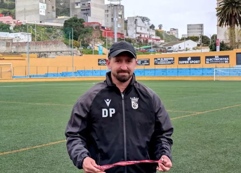 David &Aacute;lvarez 'Polaco', este viernes en el entrenamiento del filial de la AD Ceuta FC