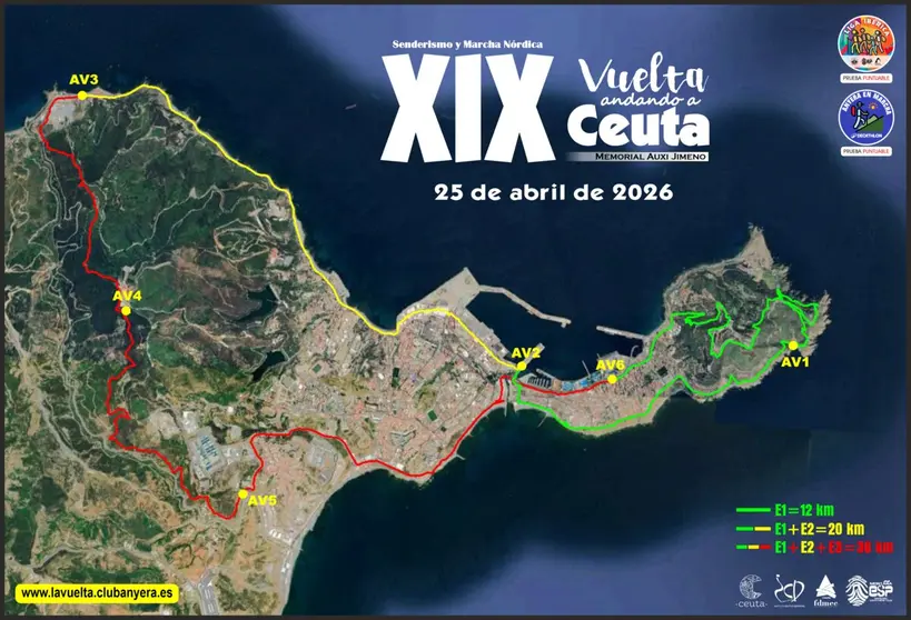 Abiertas las inscripciones para la XIX Vuelta Andando a Ceuta de Anyera: la gran cita del senderismo en abril