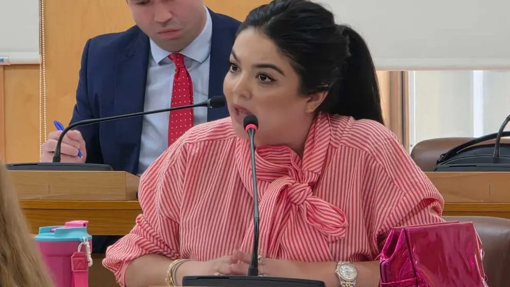  Hanan Ahmed durante el debate de este martes./Laura Ortiz 