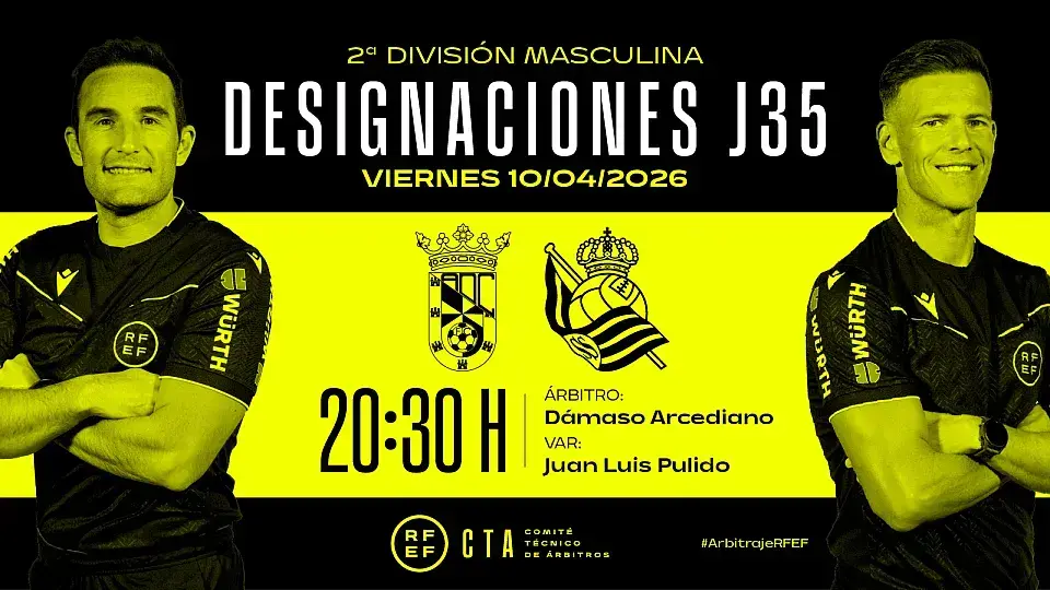 Designaci&oacute;n arbitral para el duelo entre Ceuta y Real Sociedad B. Foto: RFEF.
