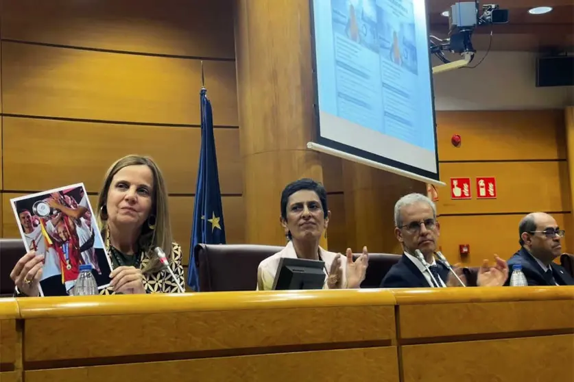 La vicepresidenta segunda y consejera de Hacienda, Kissy Chandiramani, en el Senado