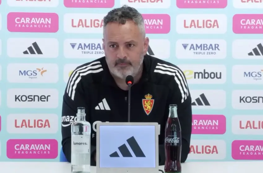 David Navarro en la previa del duelo entre Zaragoza y Ceuta.