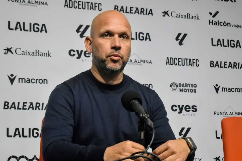 Jos&eacute; Alberto, tras el Ceuta - Racing de Liga Hypermotion.