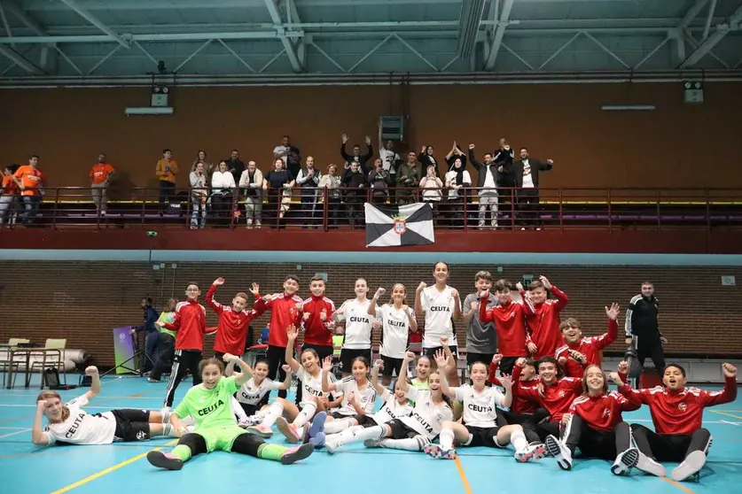Ceuta debuta a lo grande en el Campeonato de Espa&ntilde;a Sub-12 de f&uacute;tbol sala. Foto: RFFCE