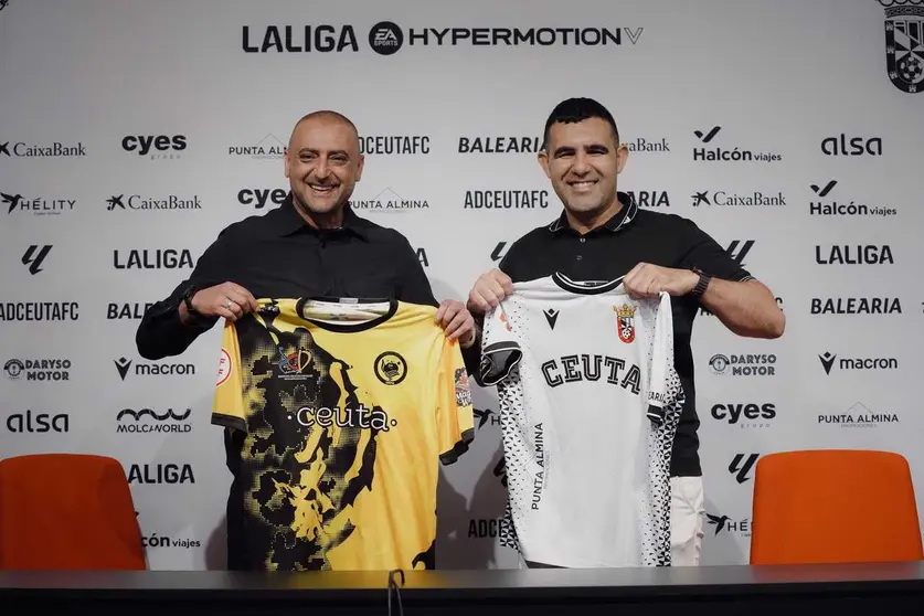 Luhay Hamido junto a Himad Mohamed. Foto: AD Ceuta FC