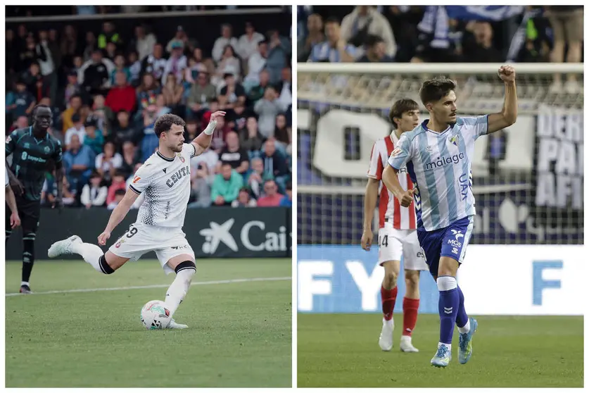 Marcos Fern&aacute;ndez y Chupe, dos de los delanteros de moda en la Liga Hypermotion.