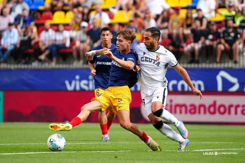 Encuentro entre el Andorra CF y la AD Ceuta FC. Foto: La Liga