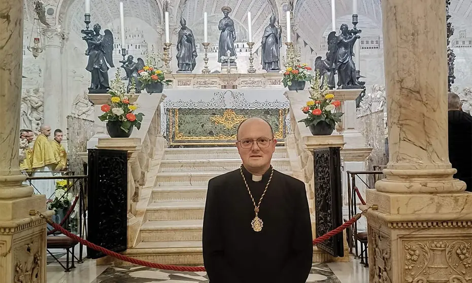 Padre Juan Enrique S&aacute;nchez, de la Parroquia de Santiago de La L&iacute;nea de la Concepci&oacute;n