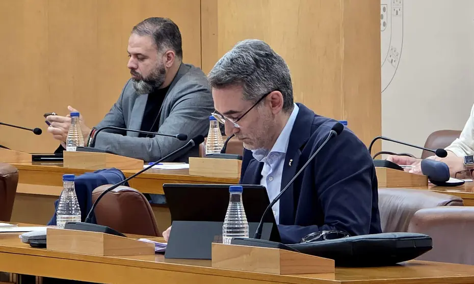 El portavoz del PSOE durante su intervenci&oacute;n en el debate