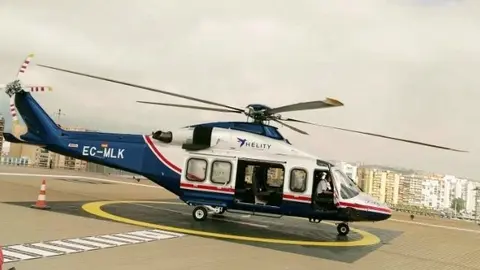 Helic&oacute;ptero en el helipuerto / Archivo