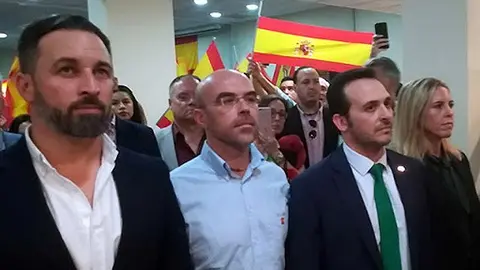 Abascal, Buxad&eacute;, Redondo y L&oacute;pez durante un acto de campa&ntilde;a en las anteriores Elecciones / Archivo