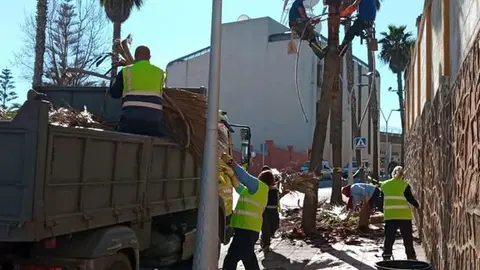 Trabajos de poda, en este caso en Avenida de Otero/ Archivo