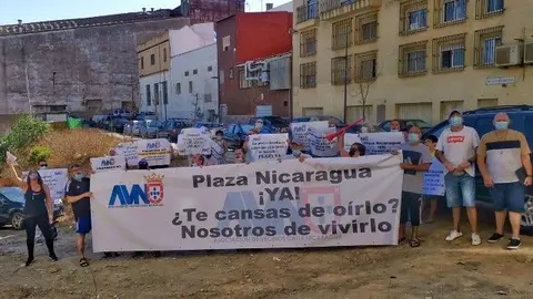 Manifestaci&oacute;n de vecinos en demanda de la construcci&oacute;n de Plaza Nicaragua / Archivo