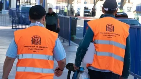 Trabajadores del Plan de Empleo en la frontera / Archivo