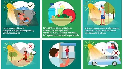 D&iacute;ptico de autoprotecci&oacute;n contra las altas temperaturas del pasado a&ntilde;o / Archivo