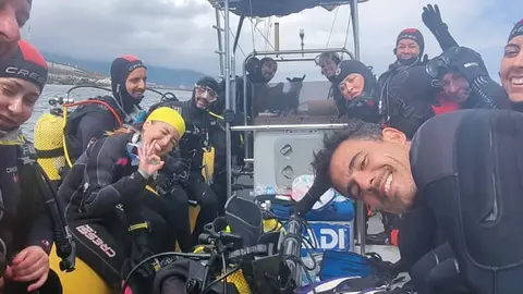 Integrantes del club de buceo Pez Globo y Burbujas durante este fin de semana / Burbujas