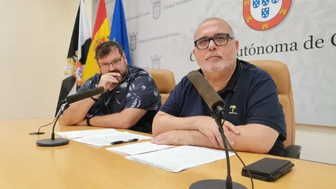 Los representantes de UGT durante su comparecencia de este martes / Mohammed Ettouileb