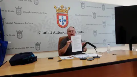 El gerente de AMGEVICESA, durante la rueda de prensa/ C&eacute;sar Mart&iacute;n