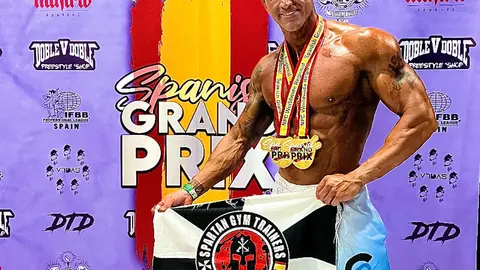 Catarecha, con uno de sus trofeos/ Cedida