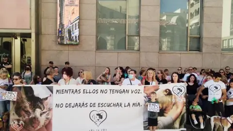 Colectivo "Soy tu voz" durante un acto de protesta / Archivo