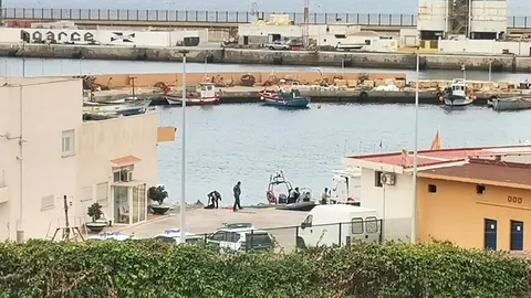 D&aacute;rsena de la Guardia Civil donde han trasladado el cuerpo sin vida del j&oacute;ven Yusef