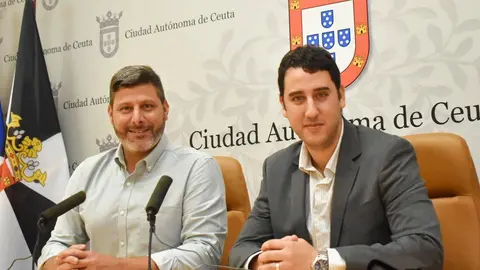 Mohamed Mustafa y Muad Ayadi en la Sala de Prensa Ceuta Ya!