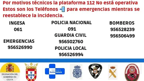 N&uacute;meros de Emergencia provisionales