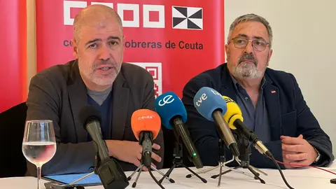 Unai Sordo, secretario general de CCOO, junto a su compa&ntilde;ero, Emilio Postigo / Archivo