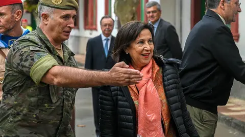 Margarita Robles, ministra de Defensa, el pasado jueves en Regulares